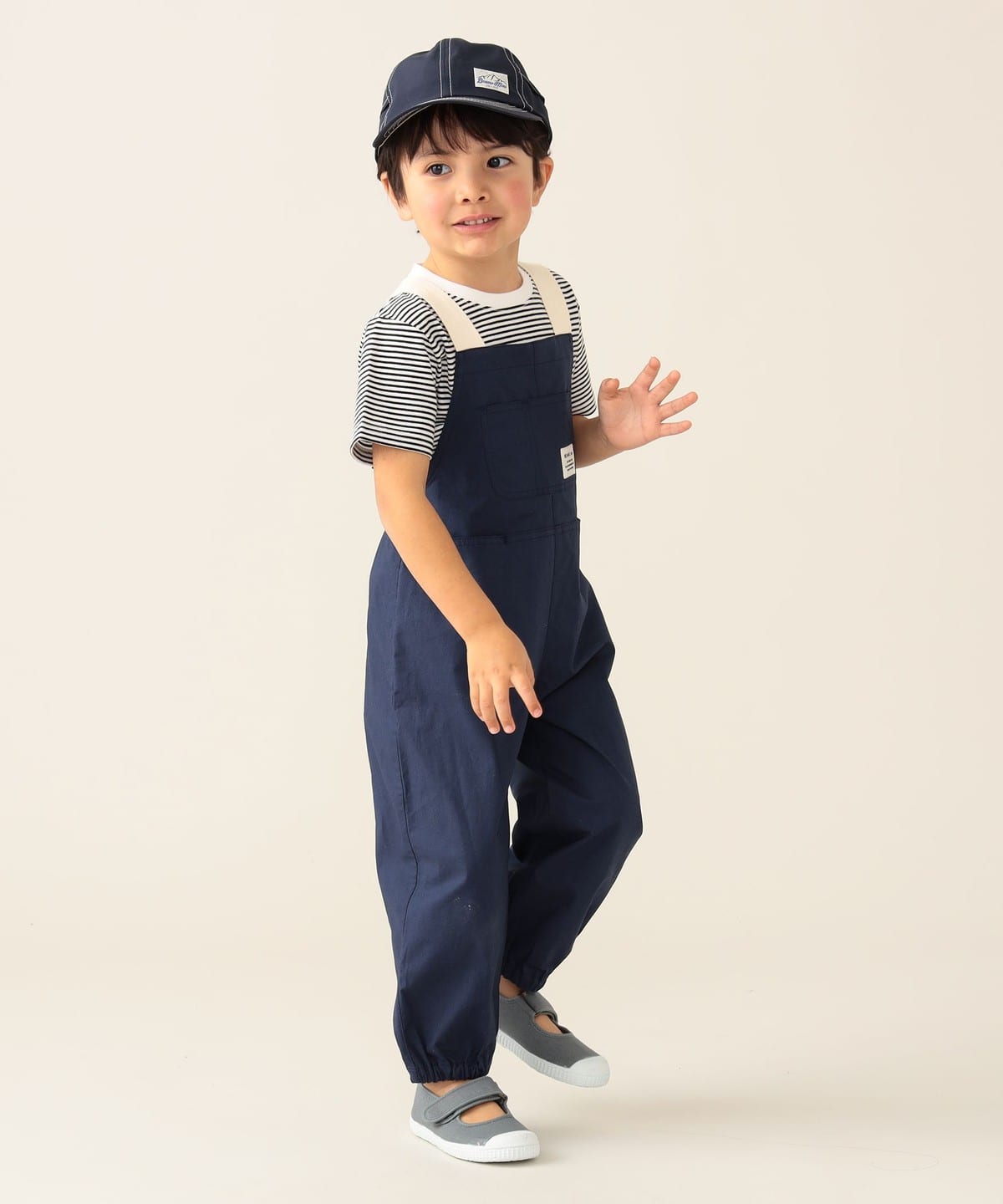 BEAMS mini（ビームス ミニ）ポケット キャンプ サロペット 24SS（90 