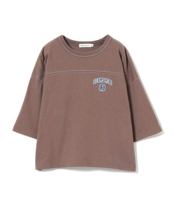 ビームスミニ*Tシャツ 90cm、ブラウン BEAMS mini tシャツ スマイル ロゴ Tシャツ 2025SS（90〜130cm