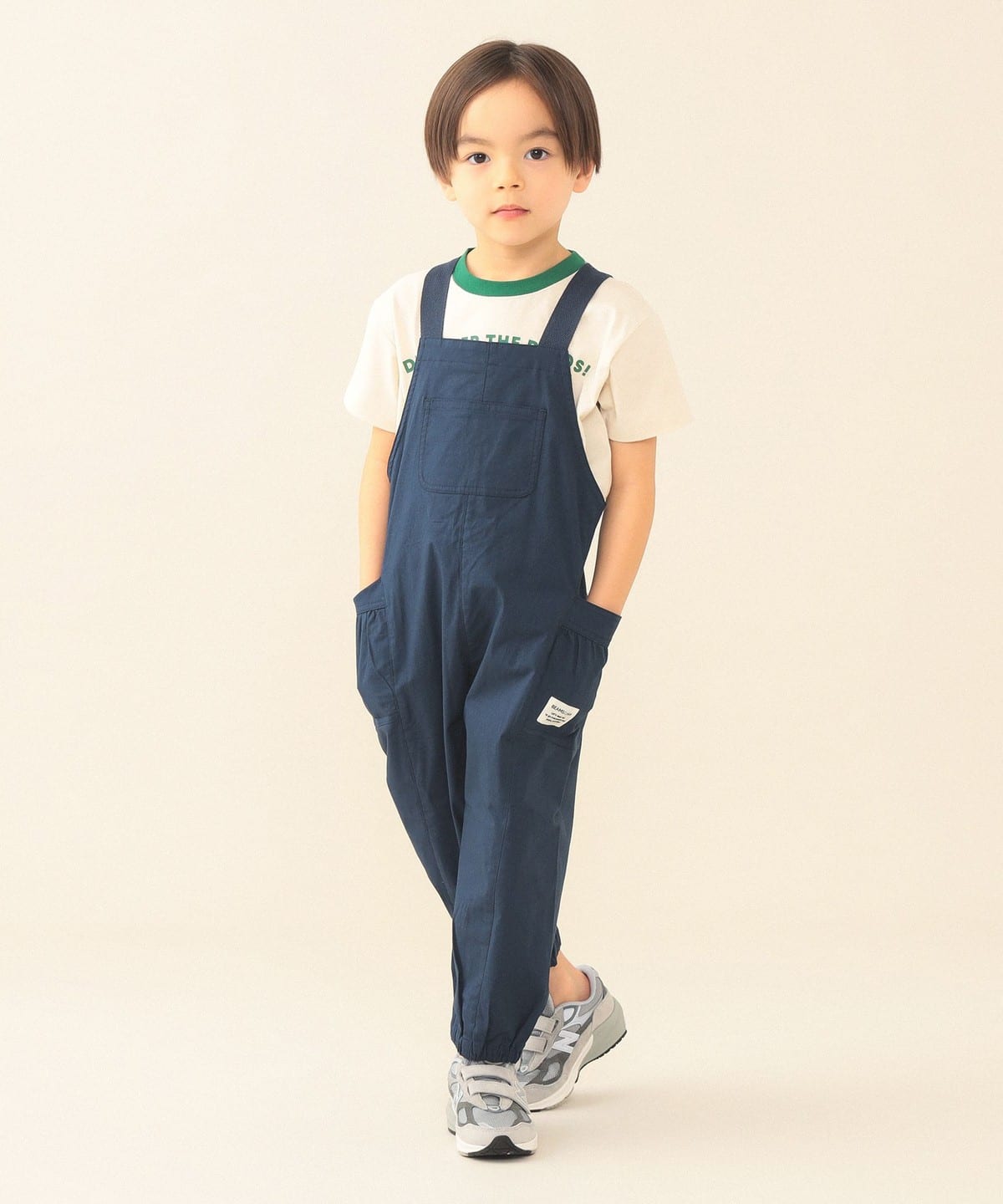 BEAMS mini（ビームス ミニ）テープ ショルダー サロペット 2026SS（90