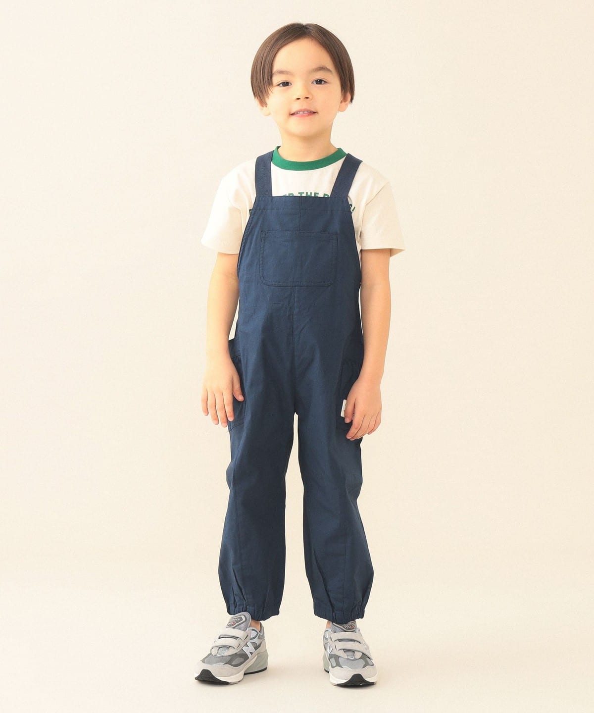 BEAMS mini（ビームス ミニ）テープ ショルダー サロペット 2026SS（90