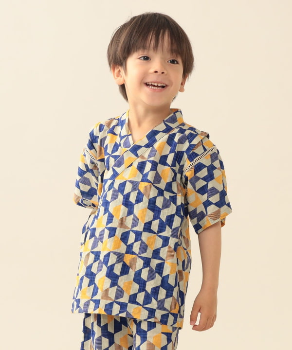 BEAMS mini（ビームス ミニ）幾何学柄 甚平 2026SS（90～130cm