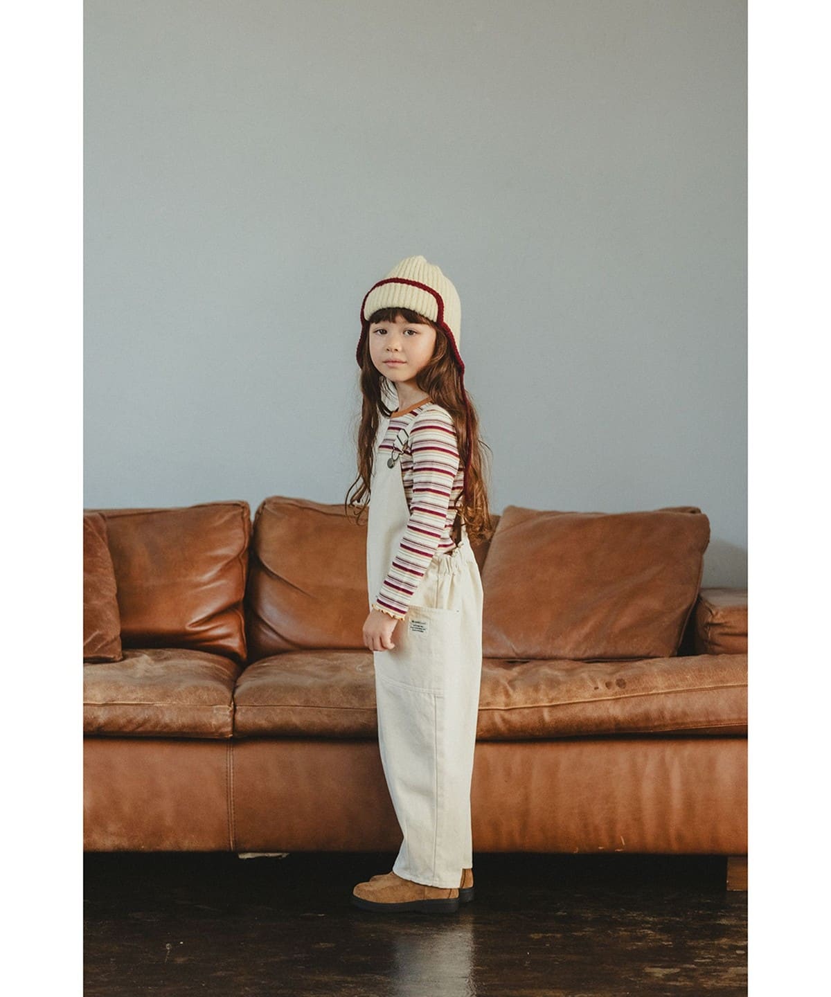 BEAMS mini（ビームス ミニ）テープ ショルダー サロペット 2026FW（90