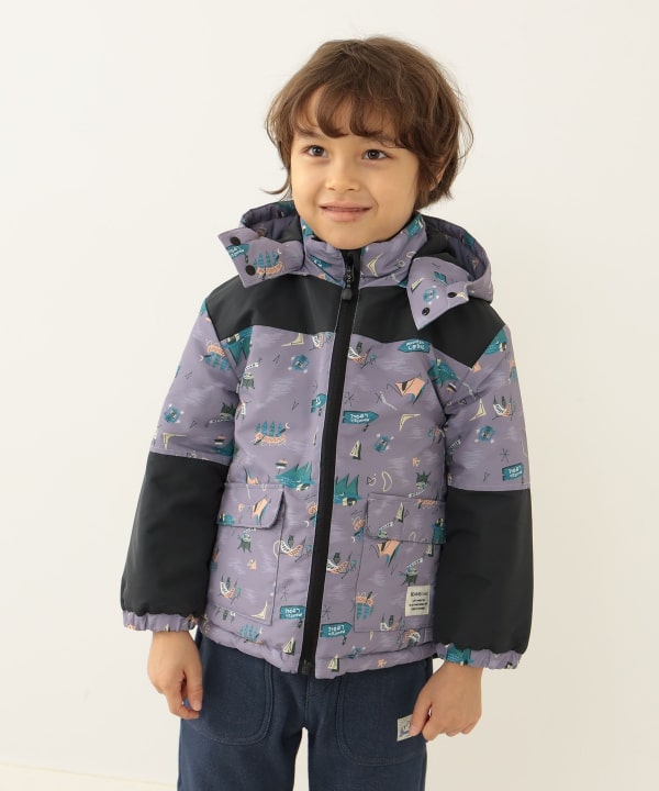 BEAMS mini（ビームス ミニ）リバーシブル プリント 中綿 ブルゾン（90  