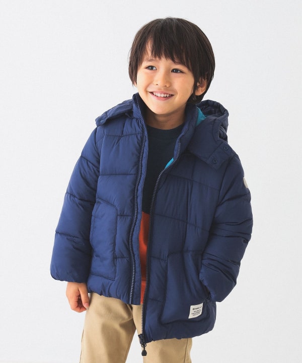 万能！BEAMS  ネイビーニットブルゾン 中綿入り　サイズF 93180393213_C_2.jpg