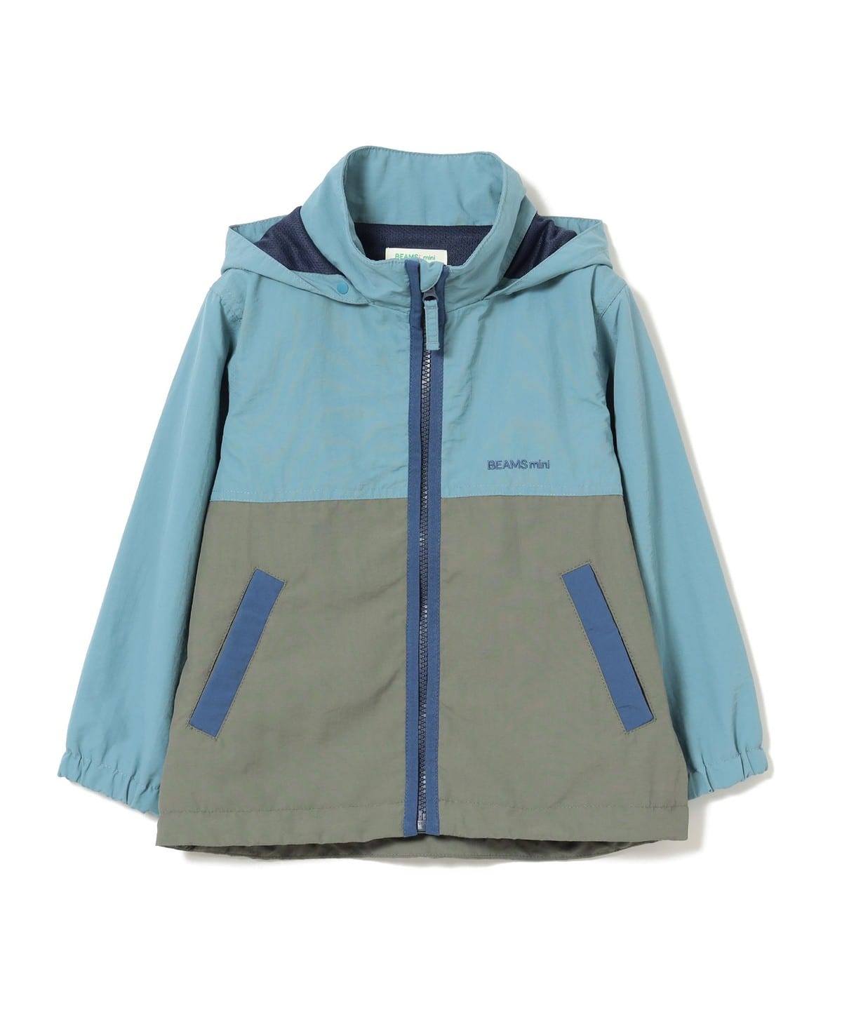 フード収納 ナイロン ブルゾン 2025FW(90 140cm) ブルゾン LIGHT BLUE×OLIVE 100 フード収納 ナイロン ブルゾン 2025FW(90 140cm) ブルゾン LIGHT BLUE×OLIVE 100