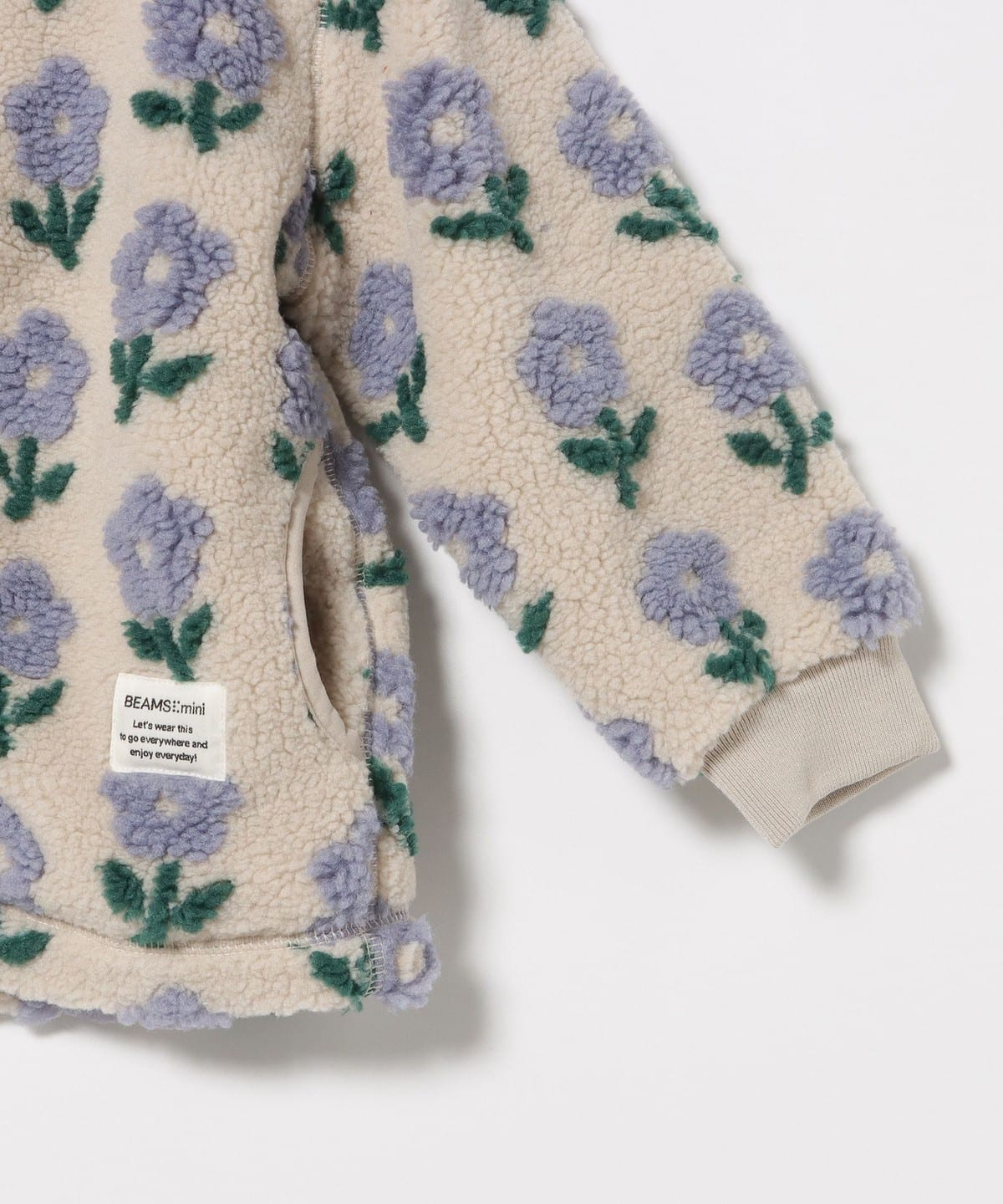 【新品タグ付】BEAMS mini 花柄ジャガードボアジャケット SNSで話題の⁉アウターをお得にゲット！｜BEAMS mini（ビームス ミニ