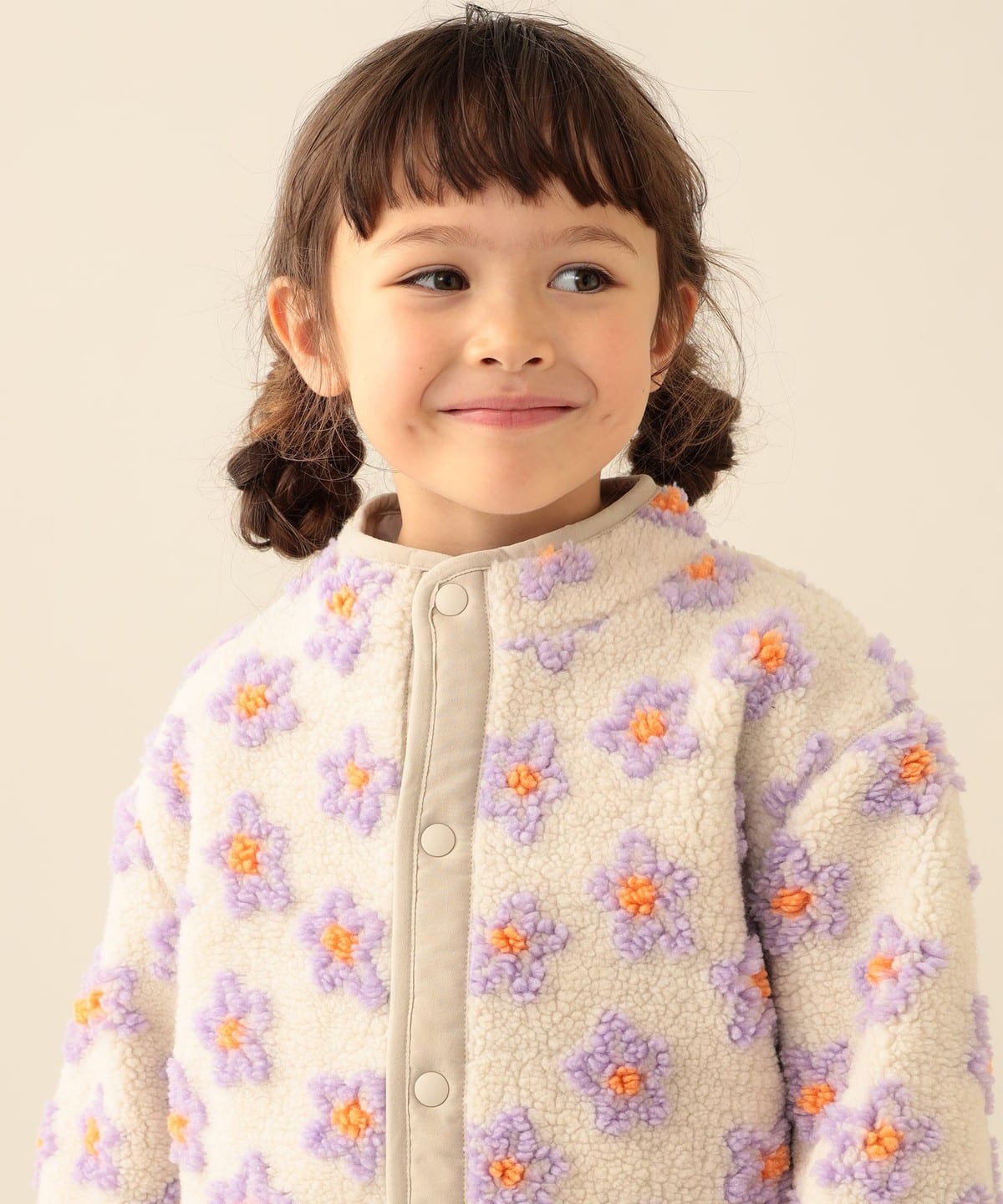 BEAMS mini（ビームス ミニ）ジャカード ボア ブルゾン 2026FW（90