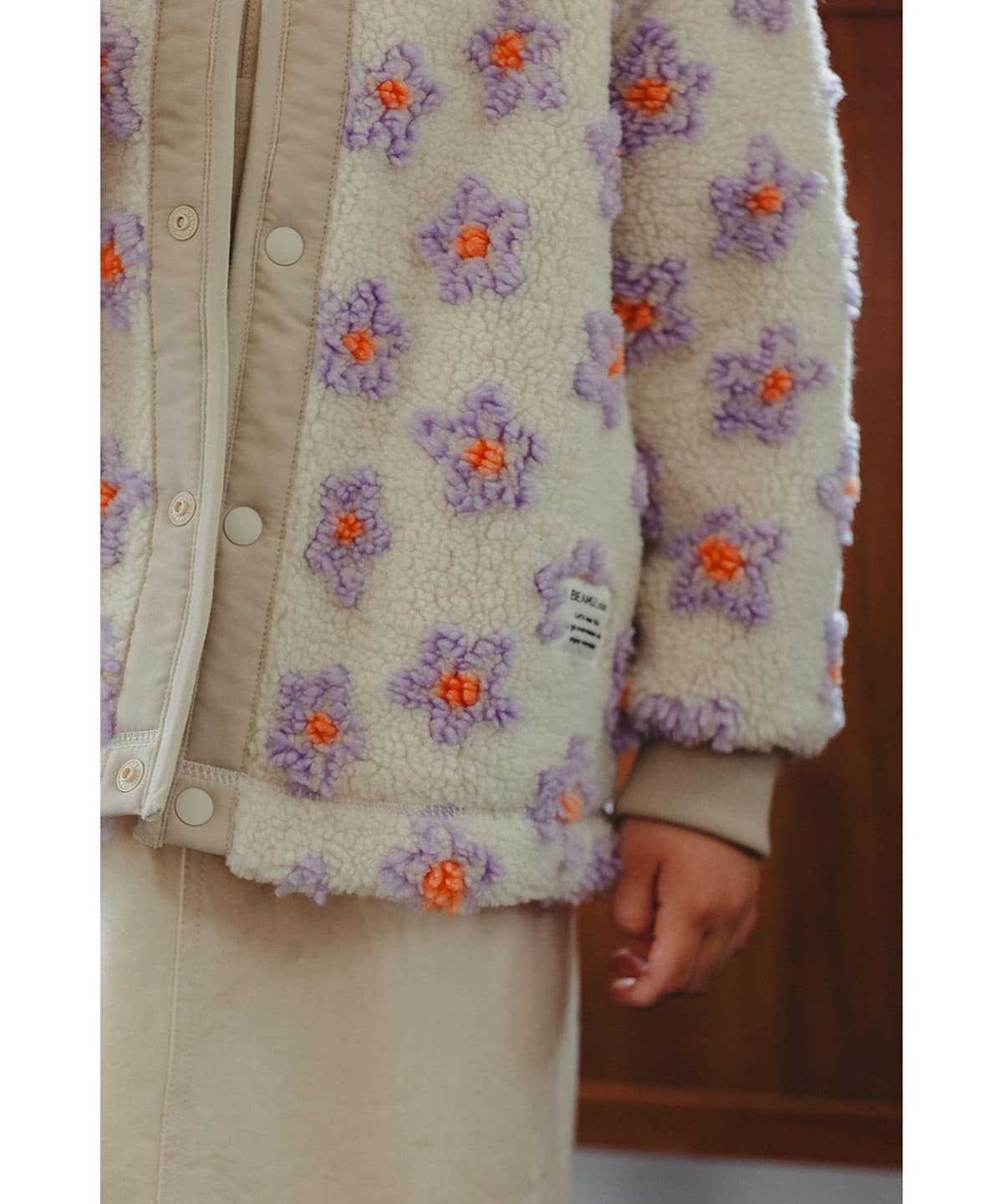 BEAMS mini（ビームス ミニ）ジャカード ボア ブルゾン 2026FW（90