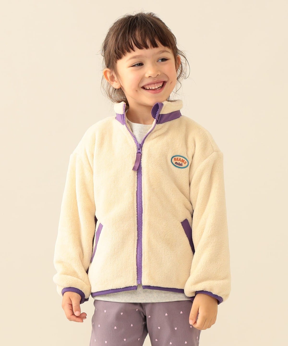BEAMS mini（ビームス ミニ）フリース ボア ジップ ブルゾン 2026FW