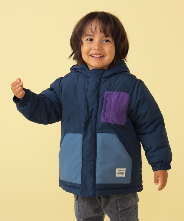 BEAMS mini BEAMS mini BEAMS mini / 2way color block coat 23FW (90