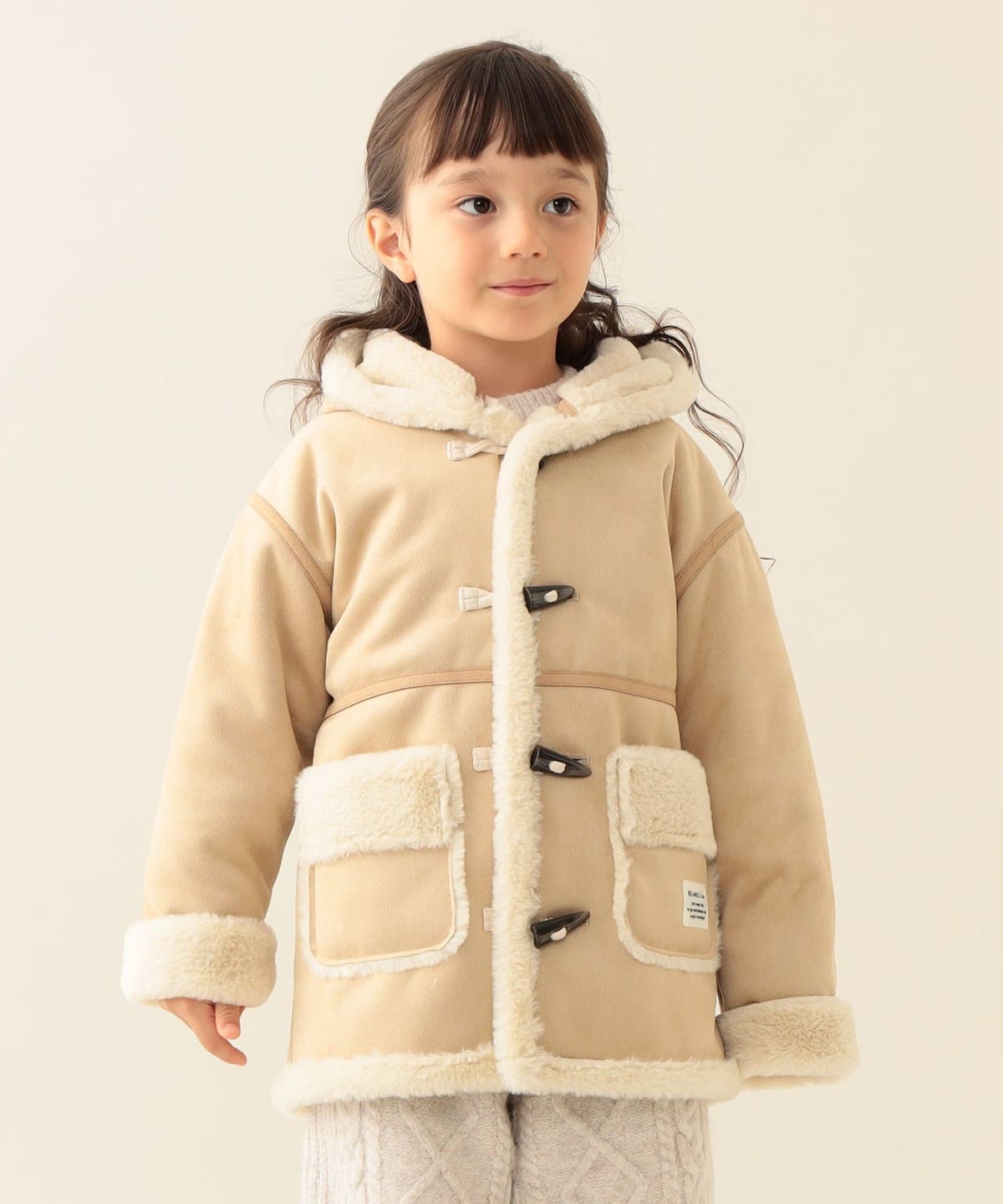 BEAMS mini（ビームス ミニ）フェイク ムートン コート 2025FW