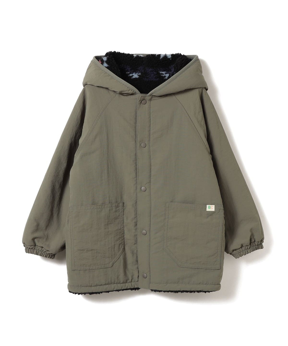 BEAMS リバーシブルアウター 90cm BEAMS mini（ビームス ミニ）中綿 ノーカラー リバーシブル ブルゾン