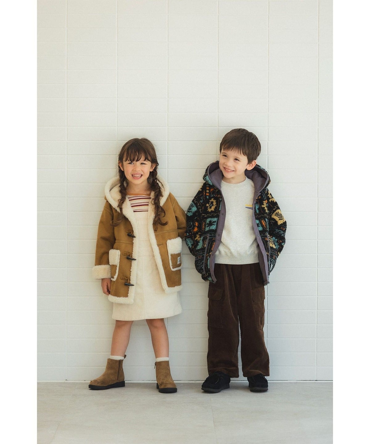 BEAMS mini（ビームス ミニ）フェイクムートン コート 2026FW (90 