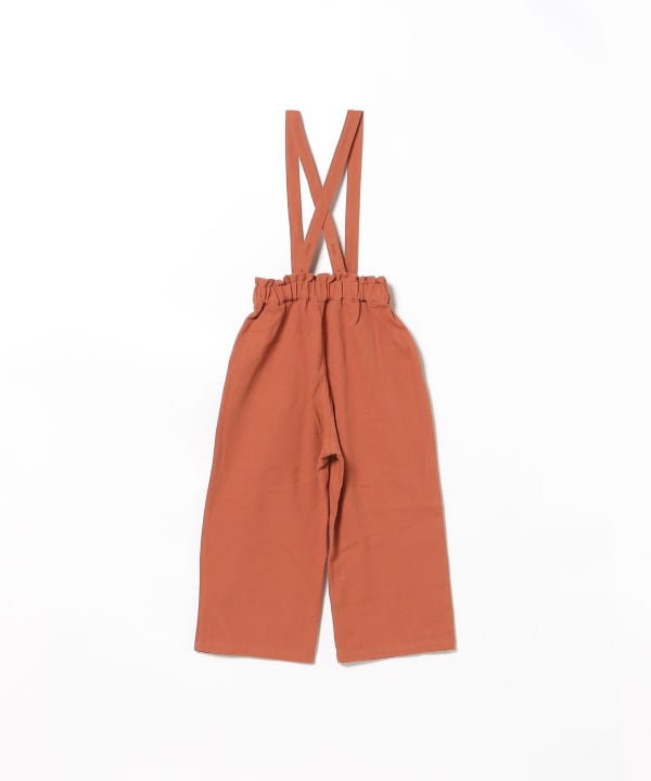 BEAMS mini（ビームス ミニ）フラワー刺繍 サスペンダー付き パンツ