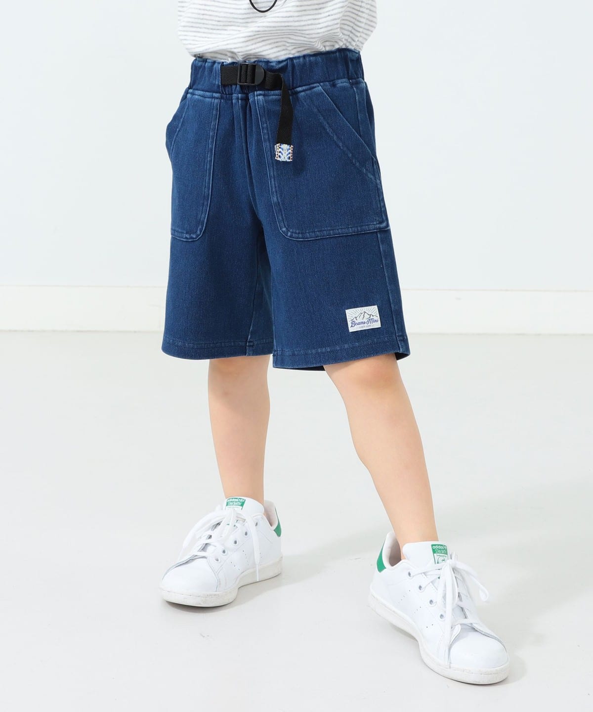 【アウトレット】BEAMS mini / 接触冷感 デニムハーフパンツ (90