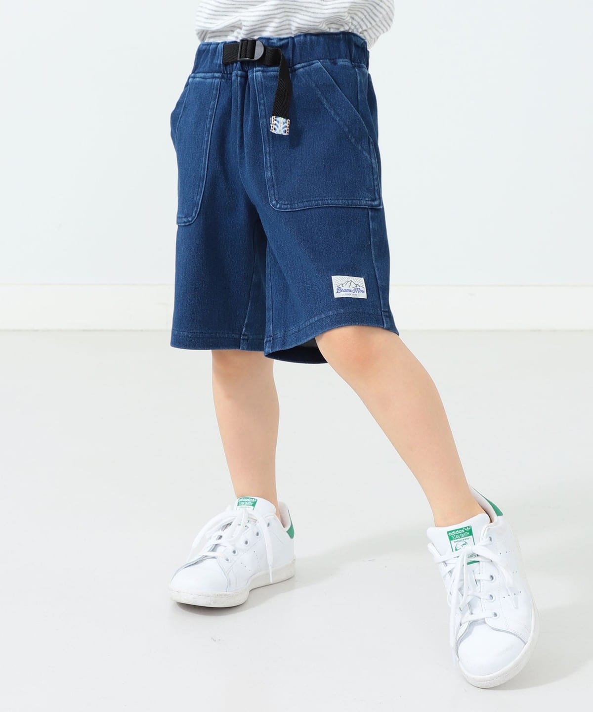 【アウトレット】BEAMS mini / 接触冷感 デニムハーフパンツ (90