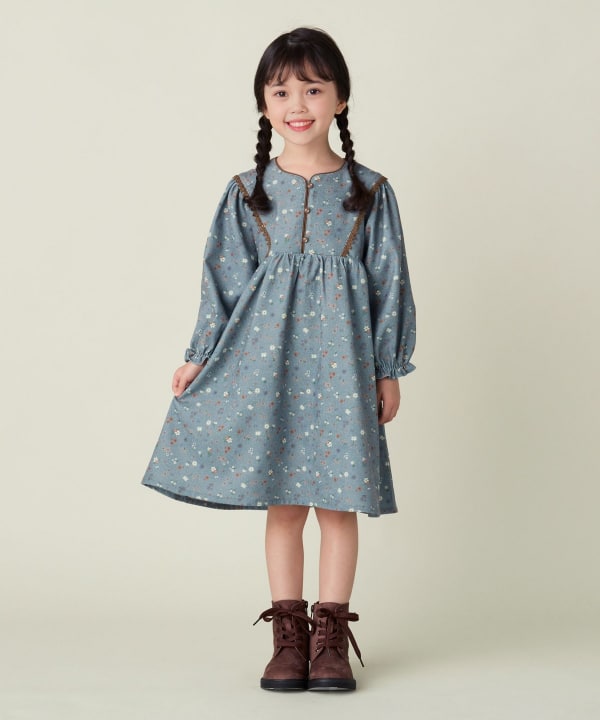 beams sisterjane フラワー柄フリルミニワンピース 空い