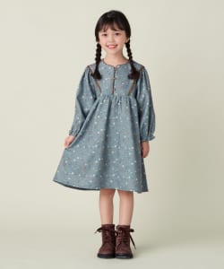 BEAMS mini / 童裝 花朵 燈芯絨 洋裝 2024FW（90～150cm）