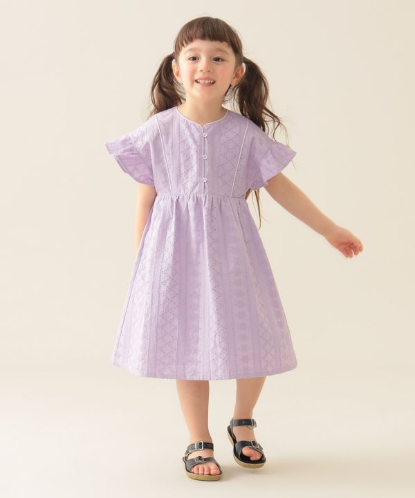 BEAMS mini（ビームス ミニ）パンチング レース ワンピース