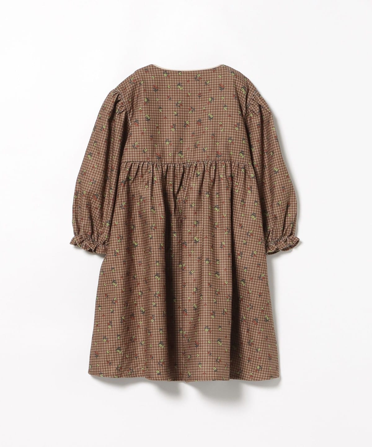 BEAMS mini（ビームス ミニ）フラワー チェック コーデュロイ