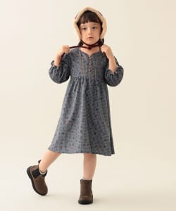 フラワー チェック コーデュロイ ワンピース 2025FW（90～140cm）