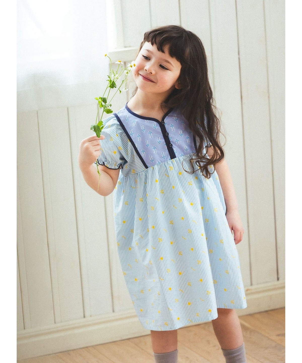 【美品✨】プリーツプリーズ　ワンピース　チュニック　フリンジ　エスニック柄　3 BEAMS mini（ビームス ミニ）【6/4値下げ】エスニック プリント