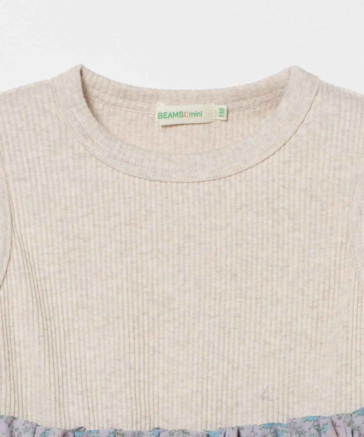 BEAMS mini（ビームス ミニ）フラワー 切替 ノースリーブ ワンピース