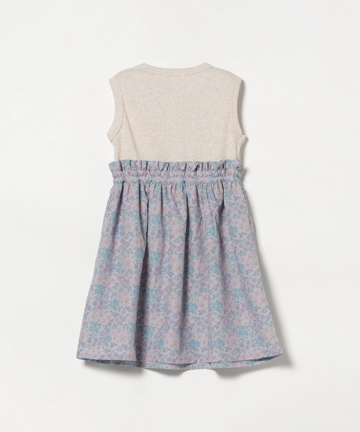 BEAMS mini（ビームス ミニ）フラワー 切替 ノースリーブ ワンピース