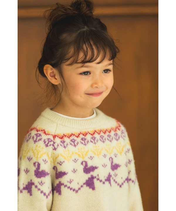 ユキノハナ柄 ニット ワンピース 2026FW（90～140cm）