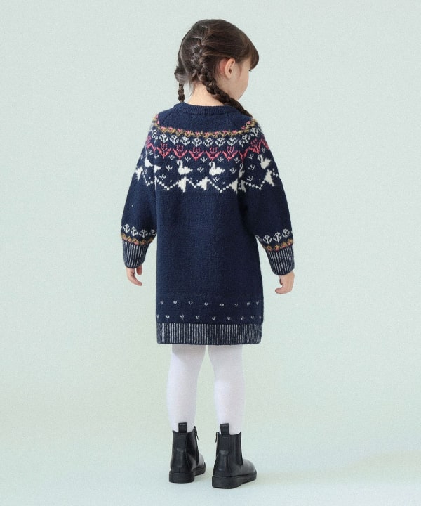 ユキノハナ柄 ニット ワンピース 2026FW（90～140cm）