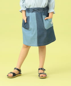 BEAMS mini / 童裝 拚色 綁帶 裙子 23SS（90～150cm）