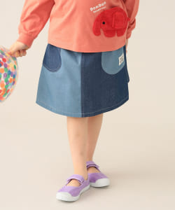 BEAMS mini / 童裝 拚色 抽繩 短裙 24SS（90～150cm）