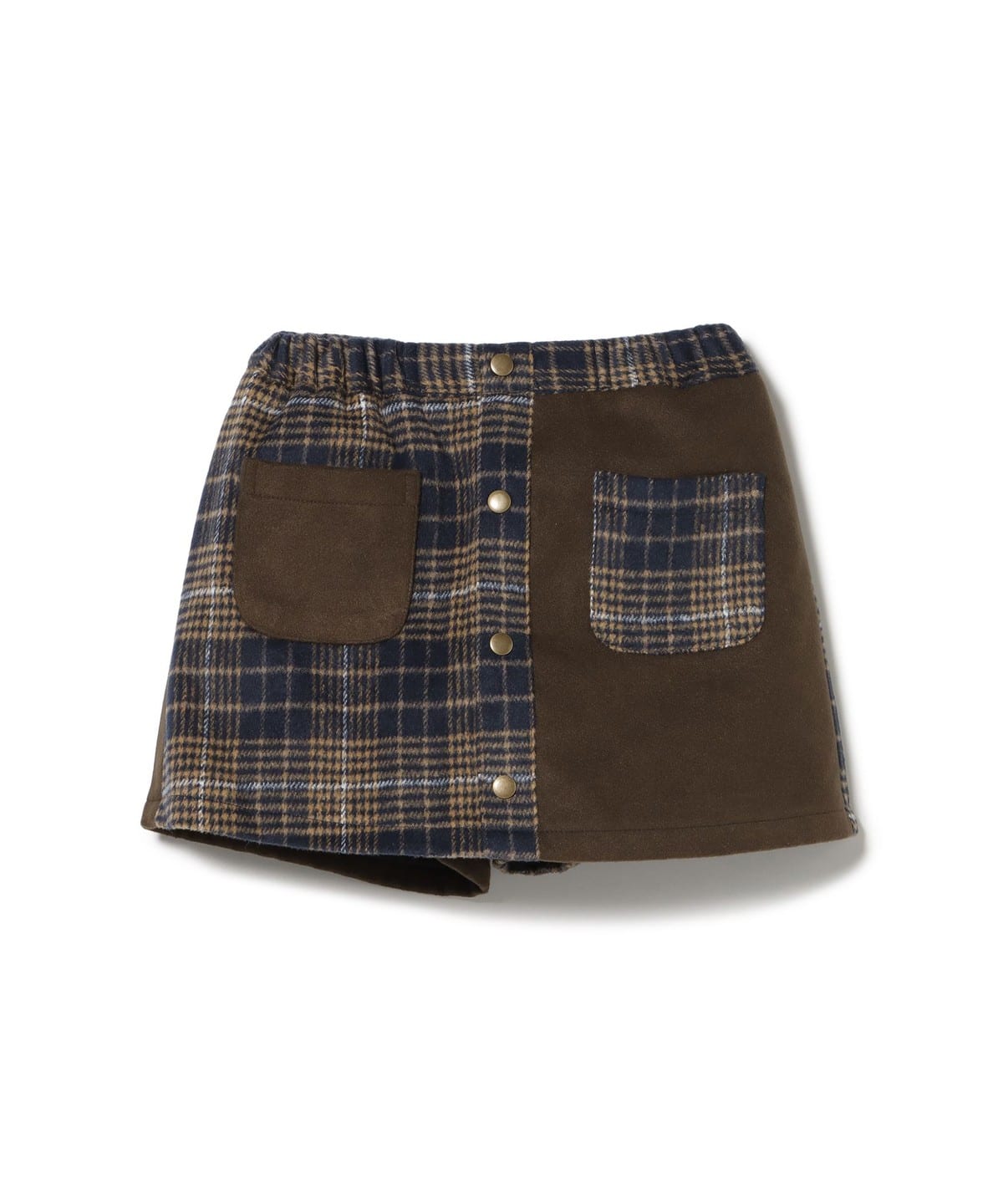 チェック フロントボタン スカートパンツ 2025FW(90 140cm) スカート NAVY 120