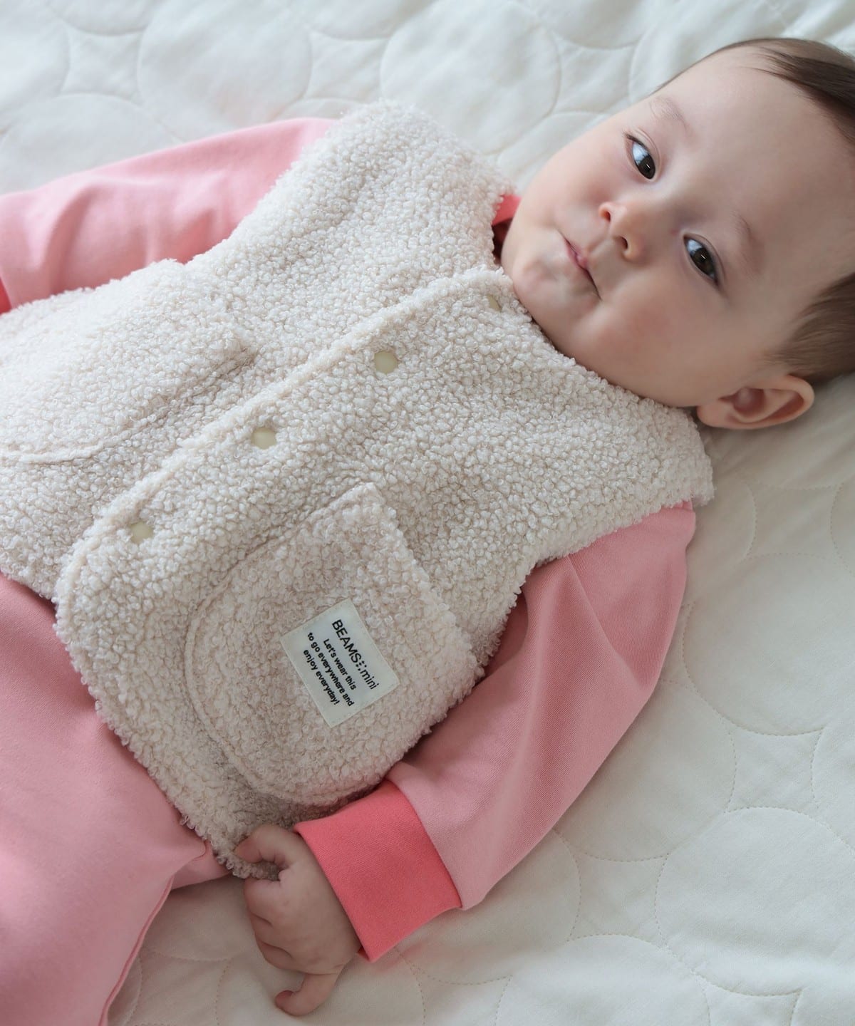 �y���������t�F�A�Ώەi�z�yWEB����z�x�r�[ �{�A �x�X�g 2026FW�i70 80cm�j �g�b�v�X IVORY 70