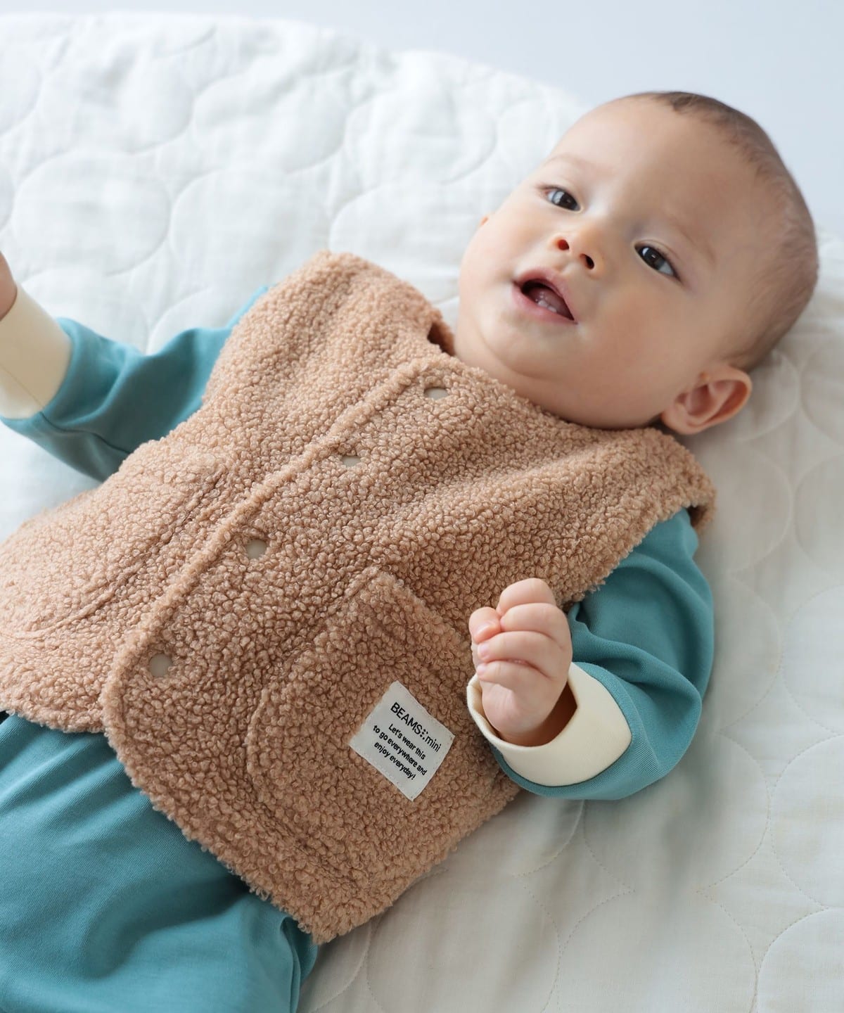 �y���������t�F�A�Ώەi�z�yWEB����z�x�r�[ �{�A �x�X�g 2026FW�i70 80cm�j �g�b�v�X LIGHT BEIGE 70