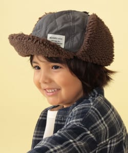 BEAMS mini / 童裝 絎縫 遮耳帽 23FW
