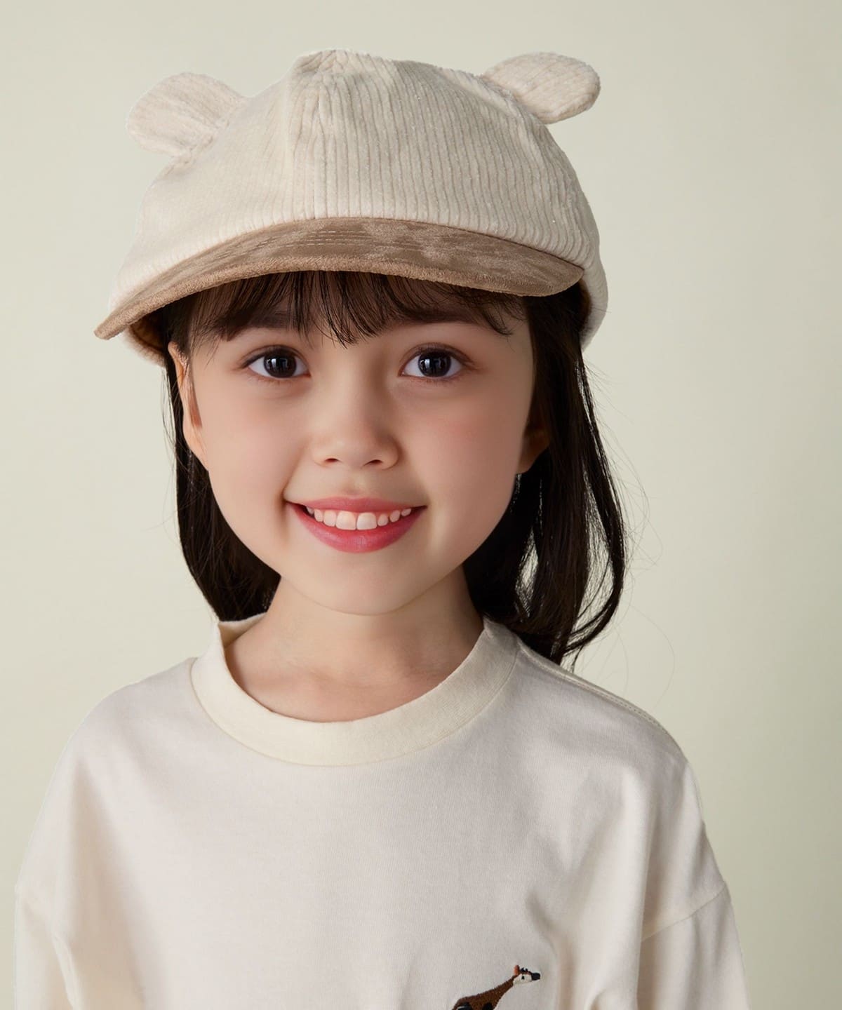 コーデュロイ クマ キャップ 帽子 OFF WHITE ONE SIZE コーデュロイ クマ キャップ 帽子 OFF WHITE ONE SIZE