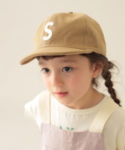 BEAMS mini / 童裝 字母 斜紋 棒球帽
