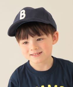 BEAMS mini / 童裝 字母 斜紋 棒球帽
