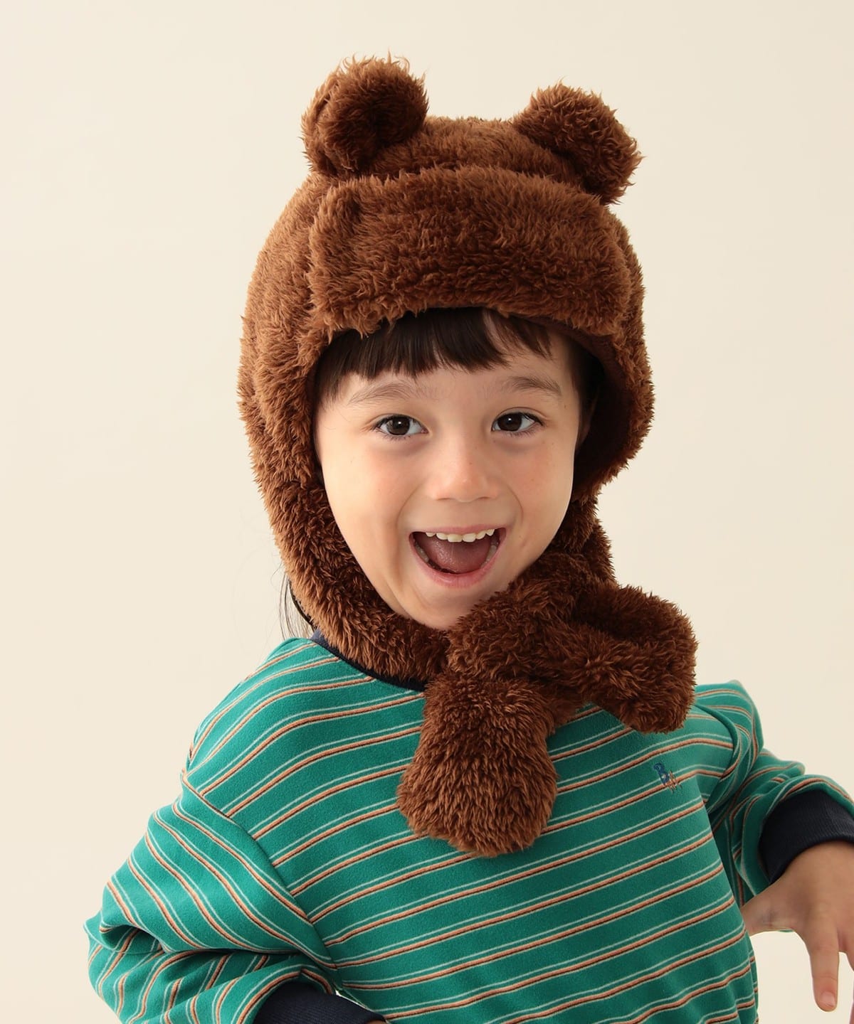 BEAMS mini（ビームス ミニ）くま耳 フード ウォーマー 2025FW（100