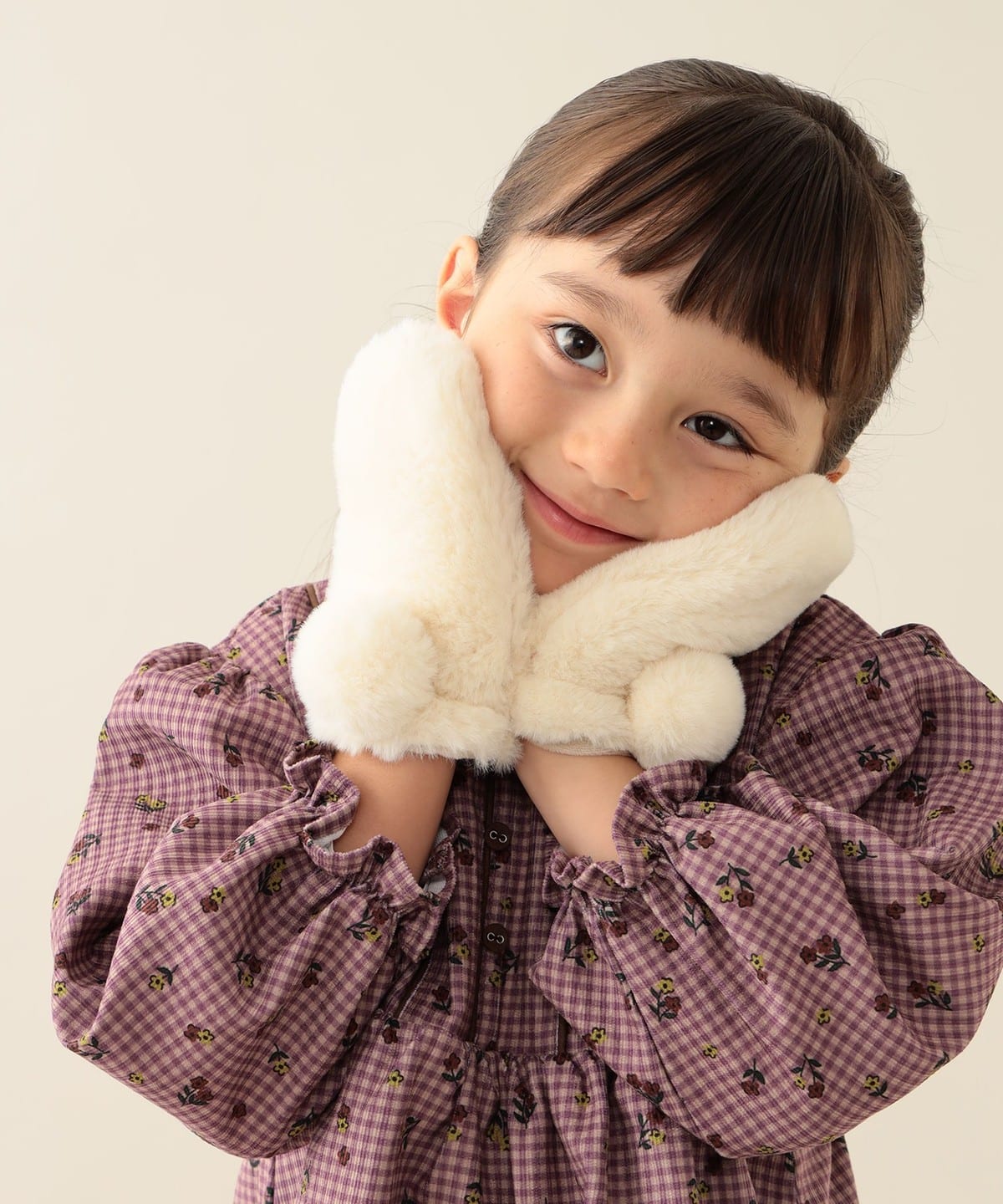 BEAMS mini（ビームス ミニ）フェイクファー ミトン 2025FW