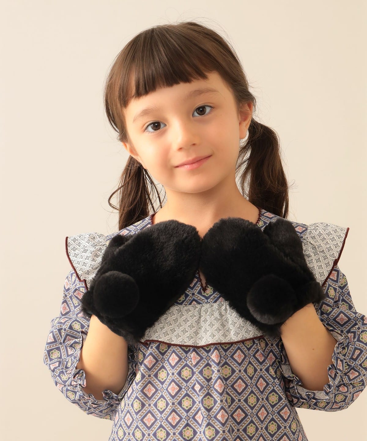 BEAMS mini（ビームス ミニ）フェイクファー ミトン 2025FW