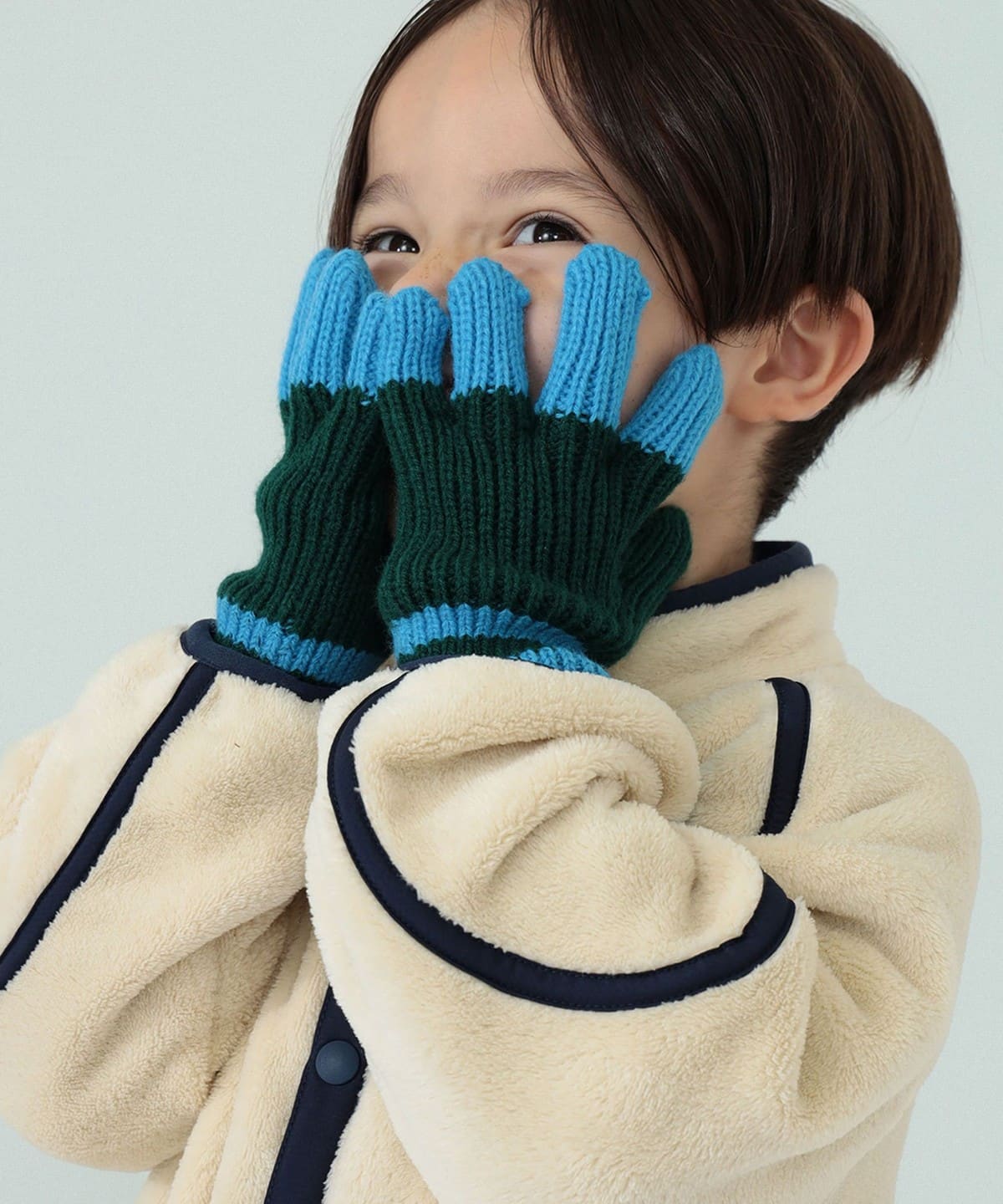 BEAMS mini（ビームス ミニ）カラー ニット グローブ 2026FW