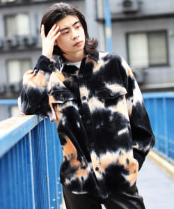 BeAMS DOT / コーデュロイ タイダイ柄CPOシャツ