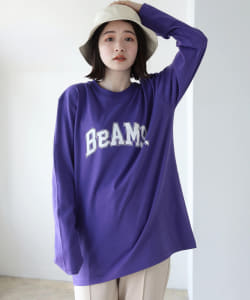 【WEB限定】BeAMS DOT / カレッジロゴ ロングスリーブTシャツ