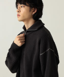 BeAMS DOT / ハーフジップ ニット