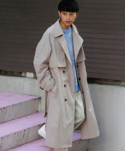 BeAMS DOT / ビッグシルエット トレンチコート