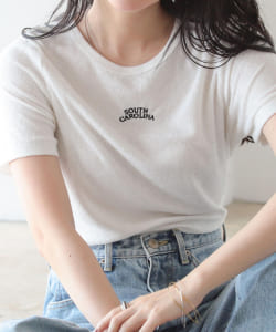 【WEB限定】BeAMS DOT / パイル ロゴ刺繍 Tシャツ