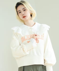 BeAMS DOT / ピグメント ロゴスウェット