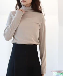 BeAMS DOT / ハイネック メロートップス